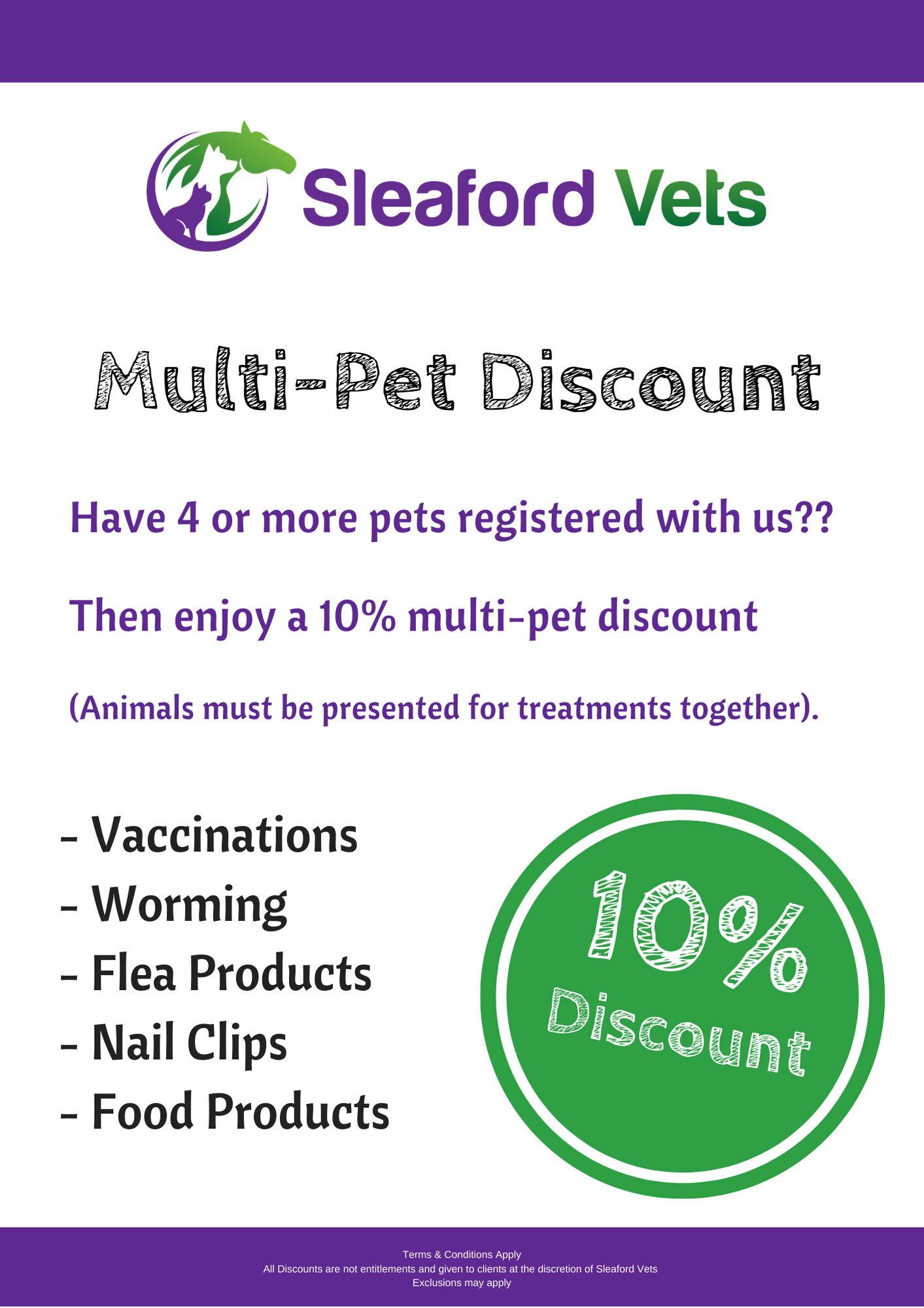 Multi-Vet Discount Poster