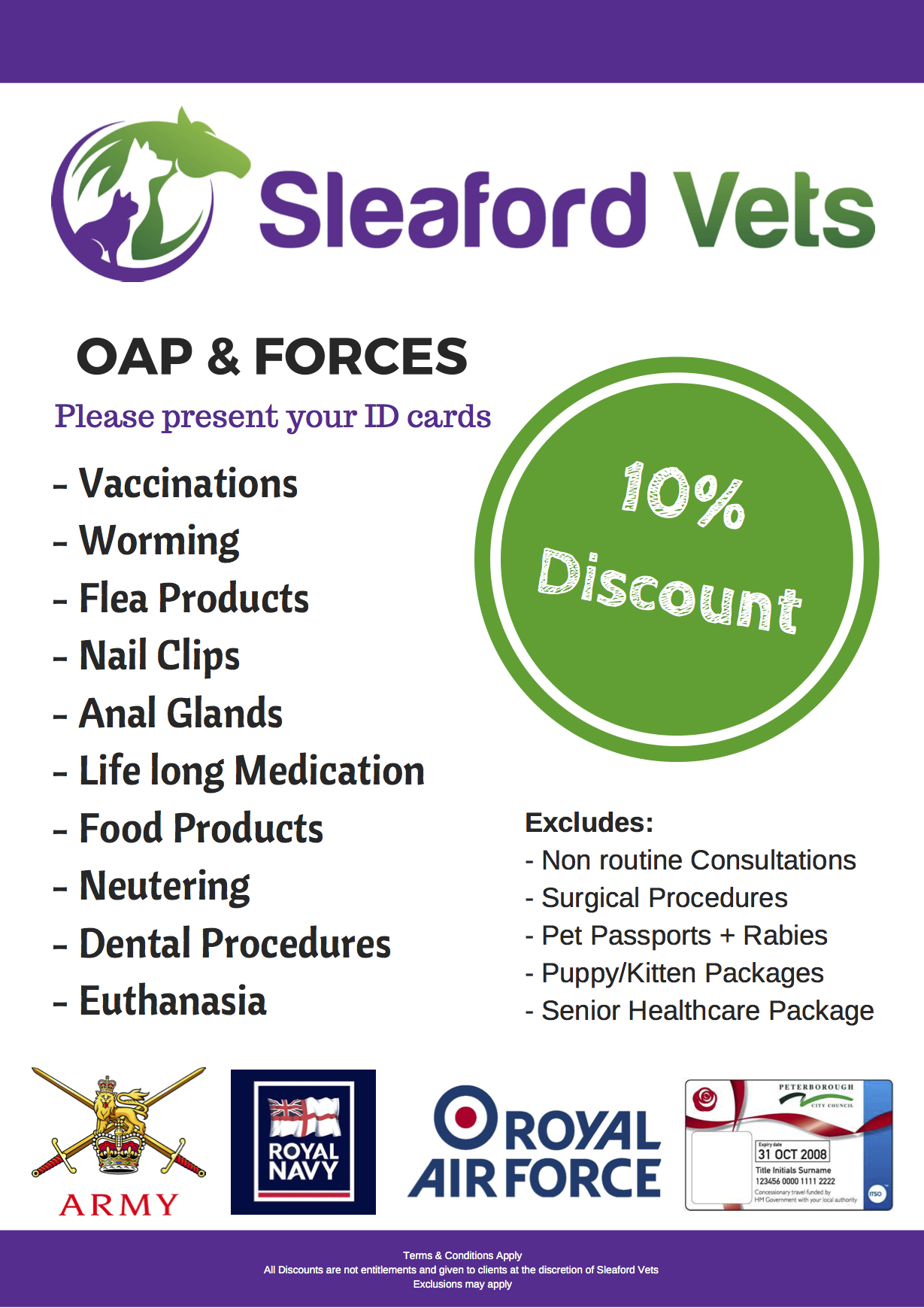 OAP & Forces Discount Poster